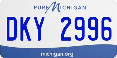 MI license plate DKY2996