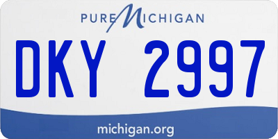 MI license plate DKY2997