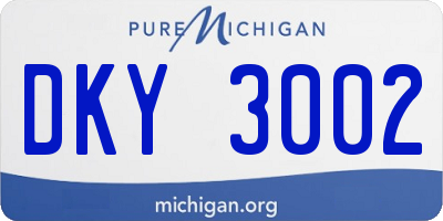 MI license plate DKY3002