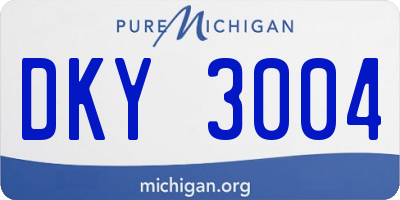 MI license plate DKY3004
