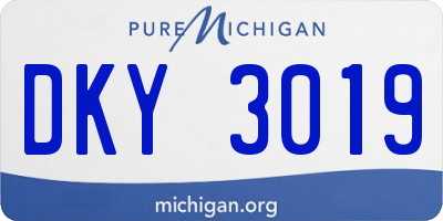 MI license plate DKY3019