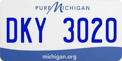 MI license plate DKY3020