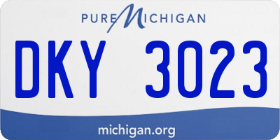 MI license plate DKY3023