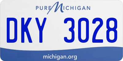 MI license plate DKY3028