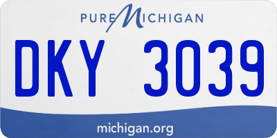 MI license plate DKY3039