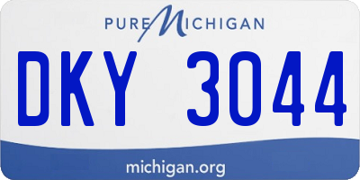 MI license plate DKY3044