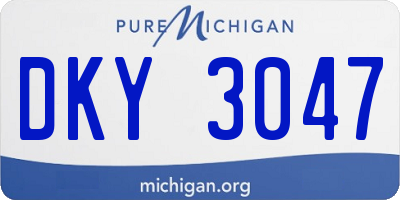 MI license plate DKY3047