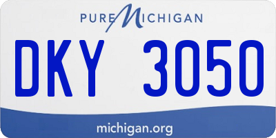 MI license plate DKY3050