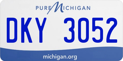 MI license plate DKY3052