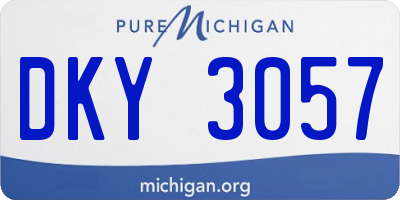 MI license plate DKY3057