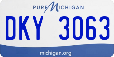 MI license plate DKY3063