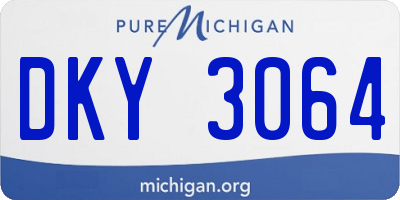 MI license plate DKY3064