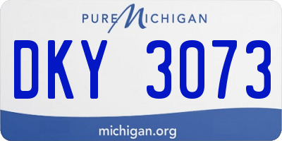 MI license plate DKY3073