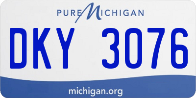 MI license plate DKY3076