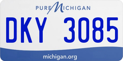 MI license plate DKY3085