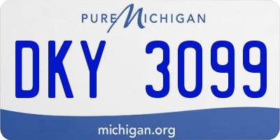 MI license plate DKY3099