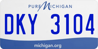 MI license plate DKY3104