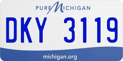 MI license plate DKY3119