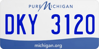 MI license plate DKY3120