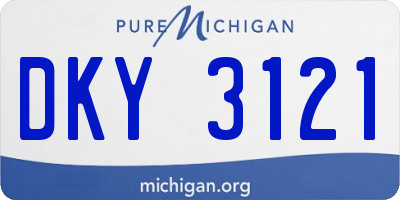 MI license plate DKY3121
