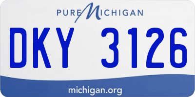 MI license plate DKY3126
