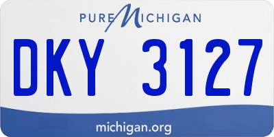 MI license plate DKY3127