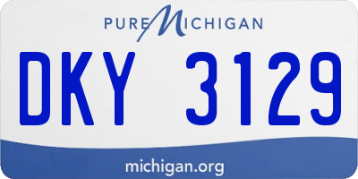 MI license plate DKY3129