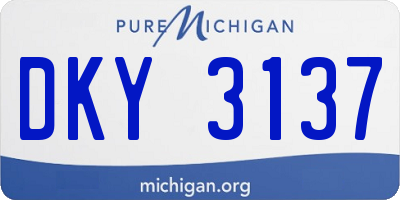 MI license plate DKY3137