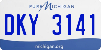 MI license plate DKY3141