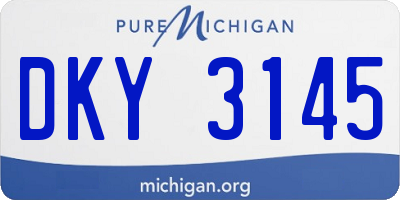 MI license plate DKY3145