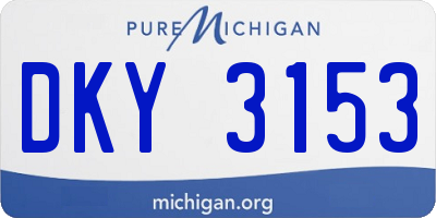 MI license plate DKY3153