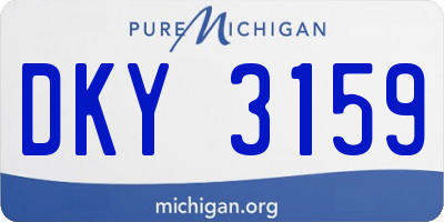 MI license plate DKY3159