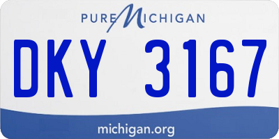 MI license plate DKY3167