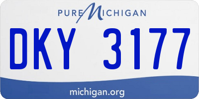 MI license plate DKY3177