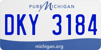 MI license plate DKY3184