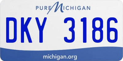 MI license plate DKY3186