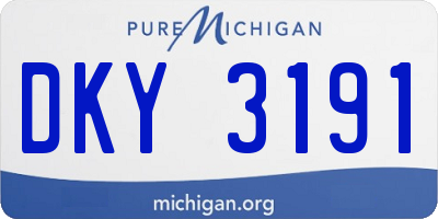 MI license plate DKY3191