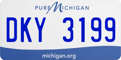 MI license plate DKY3199