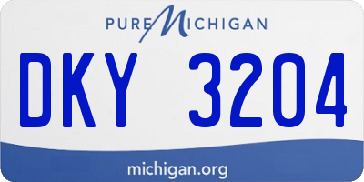 MI license plate DKY3204