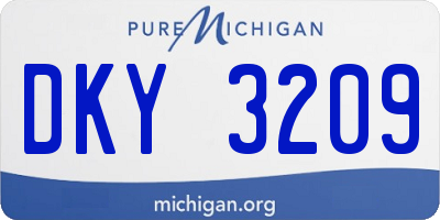 MI license plate DKY3209
