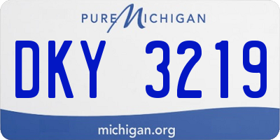 MI license plate DKY3219