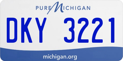 MI license plate DKY3221