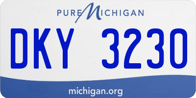 MI license plate DKY3230