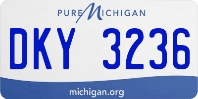 MI license plate DKY3236