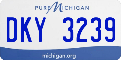 MI license plate DKY3239