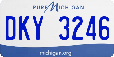 MI license plate DKY3246