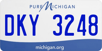 MI license plate DKY3248