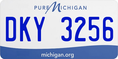 MI license plate DKY3256