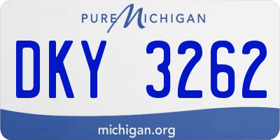 MI license plate DKY3262