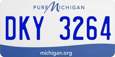 MI license plate DKY3264